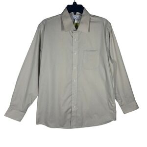 Bespoke New York Classic Fit Long Sleeve Button Up Shirt Men's Medium (15-15.5)